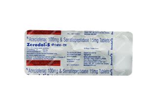 Zerodol S 100/15 MG | Order Zerodol S 100/15 MG Tablet Online at Truemeds