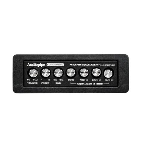 4 Band Graphic Equalizer 7 Volt Line Driver Flush Mount Half-Din EQ ...