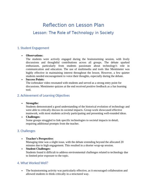 Image result for Lesson Plan Reflection