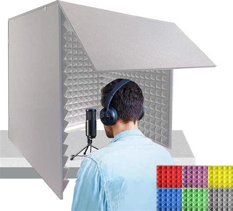 V3VOGUE Desktop Soundproof Cover Foldable, Decreasing Noise, Portable ...