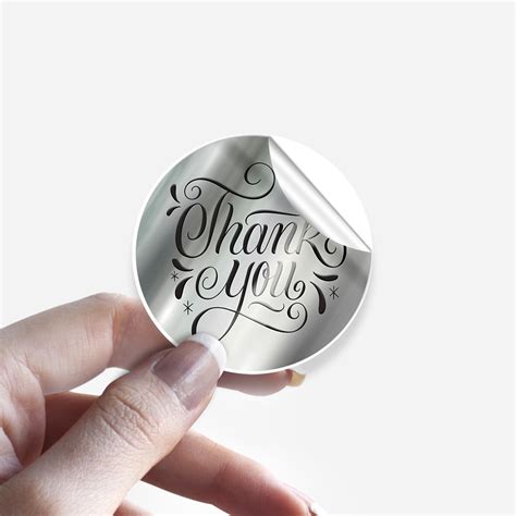 Silver Shiny Labels – Glossy Silver Finish Stickers for Premium ...
