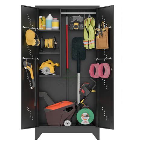 75 Metal Storage Cabinet Tool Cabinets With Hooks Garage Storage ...