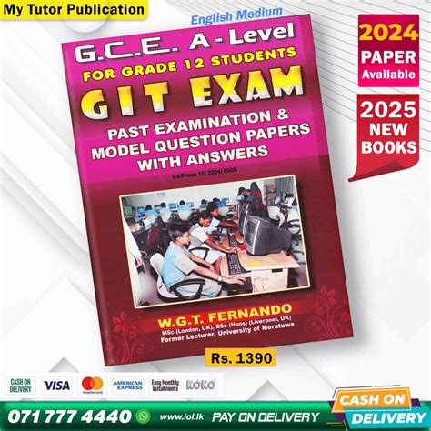 English Medium A/L GIT Exam Past Paper Book 2025 - My Tutor Publication