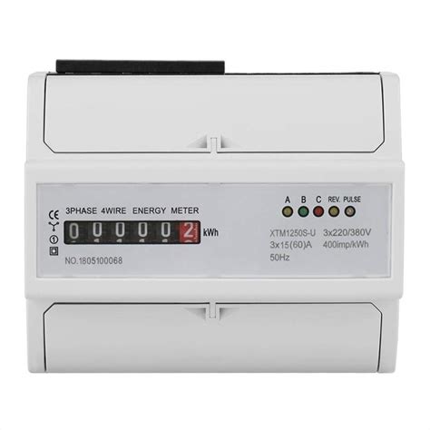 Buy YWH-WH Industrial DIN-Rail Electric Meter, 15A 3x220V/380V 3-Phase ...