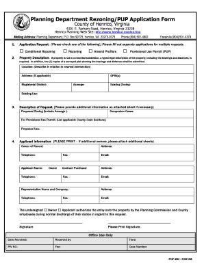 Rezoning Application - Henrico County - Fill and Sign Printable ...