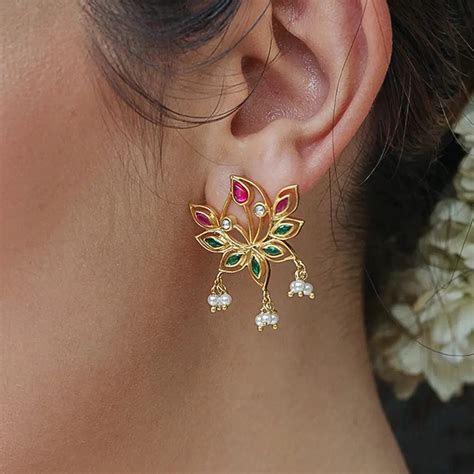 Silver 92.5 Aam Ras Blossom Earring – Unniyarcha