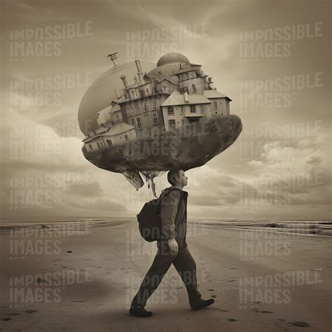 A man carrying the weight of the world on his head - Impossible Images ...