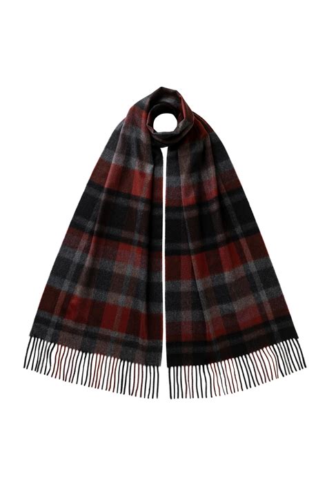 Deco Block Check Cashmere Scarf | Johnstons of Elgin