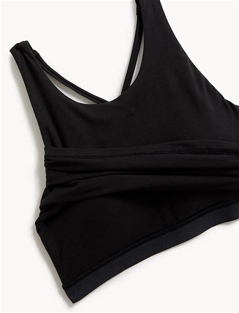 Buy High Neck Padded Yoga Crop Vest Top at Marks & Spencer