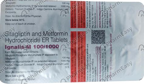 Buy Sitacip M 100/1000mg Strip Of 10 Tablets Online at Flat 15% OFF ...