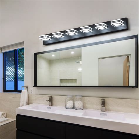 Miniyam LED Bathroom Vanity Light, 6-Light Modern Wall Lighting ...