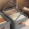 Foldable Storage Organizer Basket with Lid, Transparent Lids Fabric wa ...