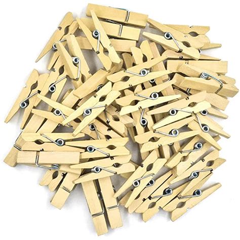 ecofynd 100 pcs Mini Natural Wood Pin for Photos, Wooden Small Photo ...