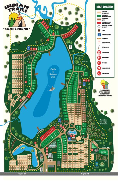 Map & Rules - Indian Trails Campground | Central WI Camping