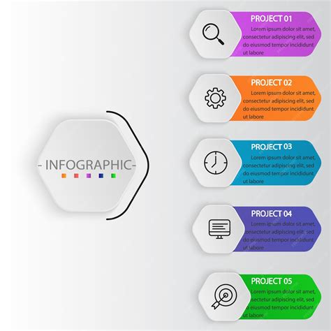 Vector infographic diagram with 5 stages chart presentation | Premium ...
