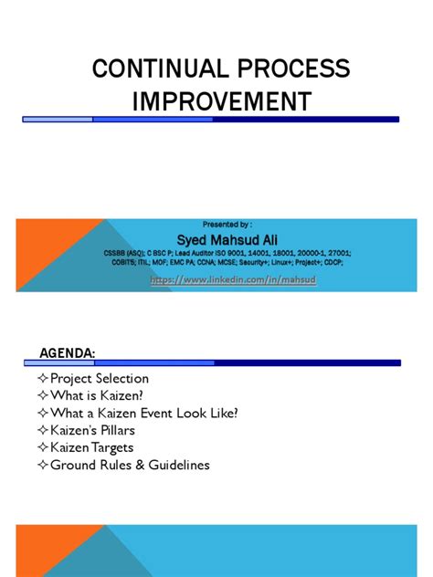 Continual Process Improvement With Kaizen v1 | PDF | Business Process ...