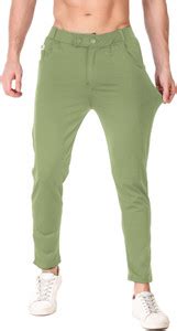 Plus91 Slim Fit Men Light Green Trousers - Buy Plus91 Slim Fit Men ...