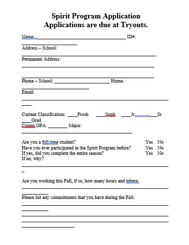 Image result for Program Application Sample PDF