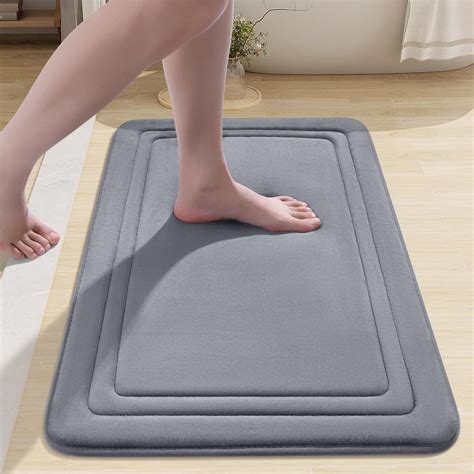 KEPLIN Memory Foam Bath Mat - Ultra-Soft, Highly Absorbent, Non-Slip ...