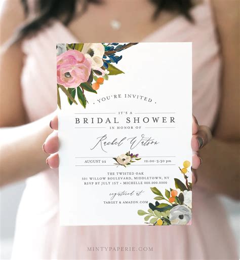 Free Printable Bridal Shower Invitations