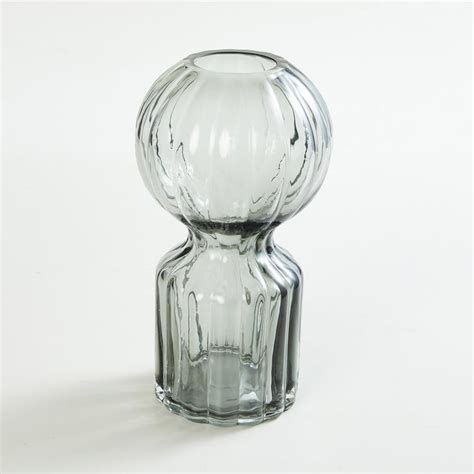 Buy Brian Glass Ribbed Vase from Home Centre at just INR 1699.0