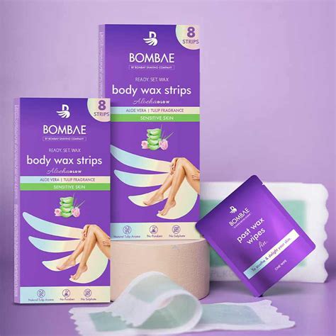 Bombay Shaving Company Body Wax Strips aloe-ha glow for Sensitive Skin ...