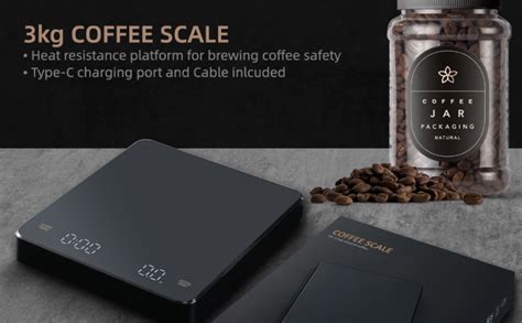 InstaCuppa Rechargeable Kitchen Scale, Tare Function, Unit Conversion ...