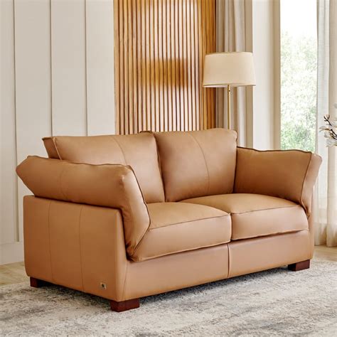Buy Sorrento NXT Half Leather 2-Seater Sofa - Tan from Home Centre at ...