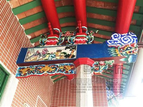 漳州文化艺术古建彩绘-广州墙绘-古建彩绘-粤江装饰