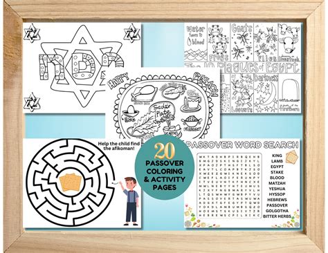 Passover Coloring MEGA BUNDLE, Fun Passover Activities, Seder Dinner ...