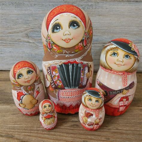 Матрешка 5 мест " Русская народная" в интернет-магазине Ярмарка ...