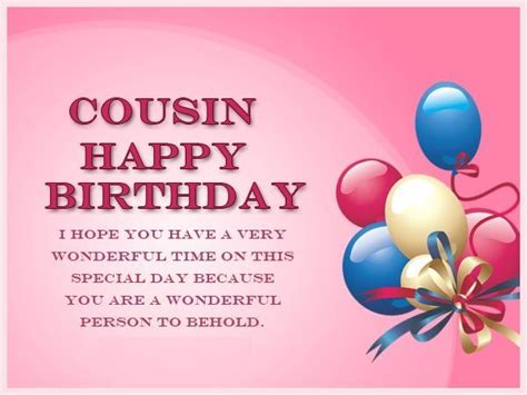 birthday wishes for female cousin | Happy birthday wishes quotes, Happy ...