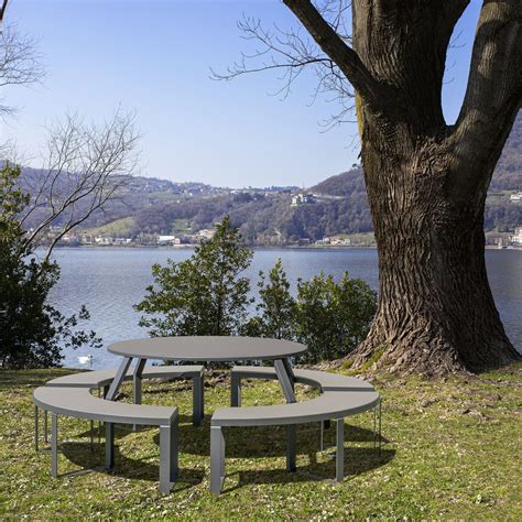 Contemporary picnic table - SEMPREVERDE.040 - URBANTIME - aluminum ...