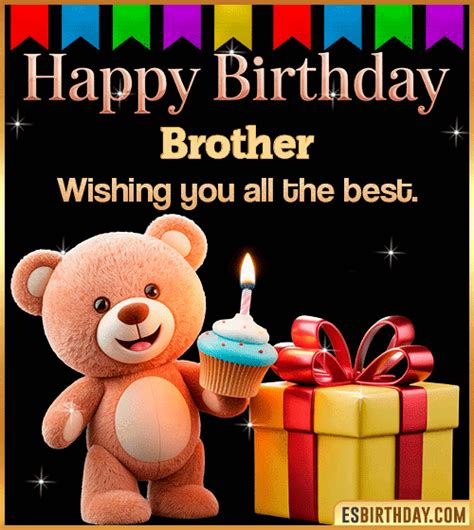 Happy Birthday Brother GIF 🎂 Animated Images, Wishes & Music 【27 GIFs】