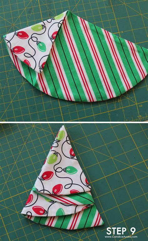 Christmas Tree Napkin Tutorial 的图像结果