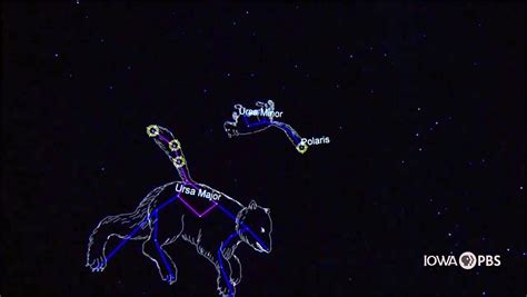Ursa Minor Little Bear Myth Little Dipper Constellation Stock