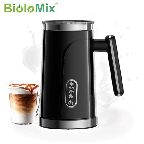 BioloMix Electric Milk Frother 4 in 1 Automatic Hot and Cold Milk ...