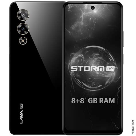 Lava Storm 5G (Thunder Black, 8GB RAM, 128GB ROM) | Powerful MediaTek ...