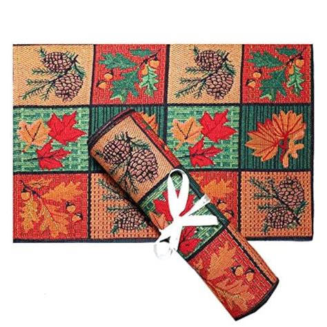 PRAKARTIK BY INDUARTS Tropical Eco-Friendly Cotton Dining Table mats ...