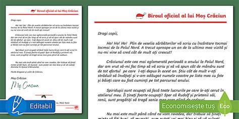 Scrisoare de la Moș Crăciun - Resurse Crăciun Ciclul Primar