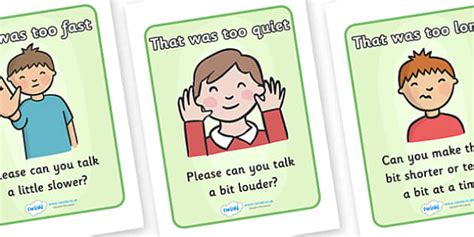 Comprehension posters, special needs, special education, talking