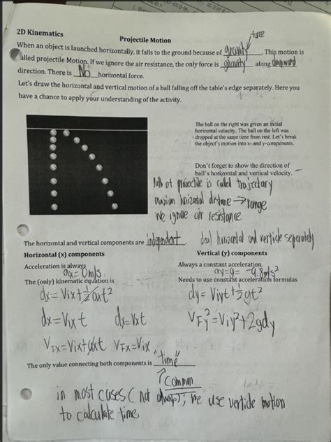 Image result for Vertical Projectile Motion Worksheet