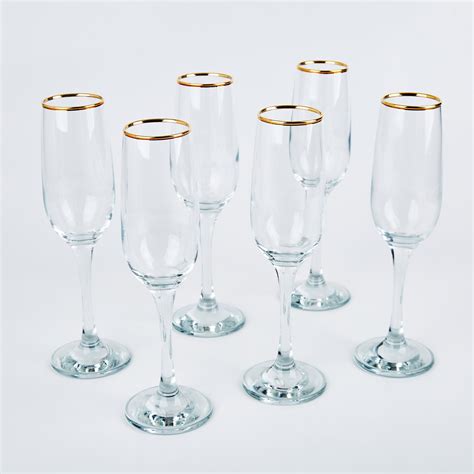 Buy Kin Set of 6 Champagne Glasses - 210ml from Home Centre at just INR ...