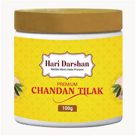 Hari Darshan Premium Chandan Tika - 100g | Pure Sandalwood Paste with ...