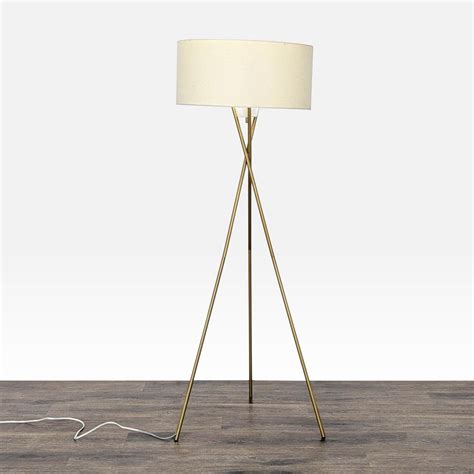 West Elm Modern Tripod Floor Lamp with Drum Shade