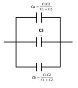 Find the equivalent capacitances of the system shown in figure between ...