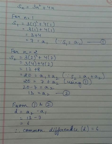 If the sum of n terms of an AP is given by the following expression- 3n ...