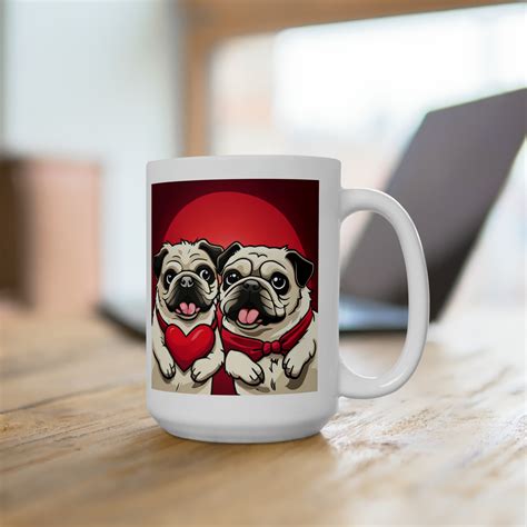 Valentine's Day Pugs - Ceramic Mug 15oz | eBay UK