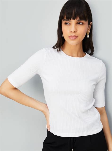 Buy Women Ribbed Top Online at just Rs. 399.0 - 1000013827179 | Max Fashion