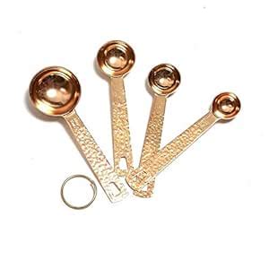 Buy LLS 4pcs Nesting Measuring Spoons for Baking and Cooking, Gold ...